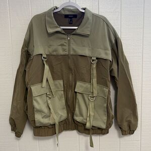 Green F21 strappy Jacket